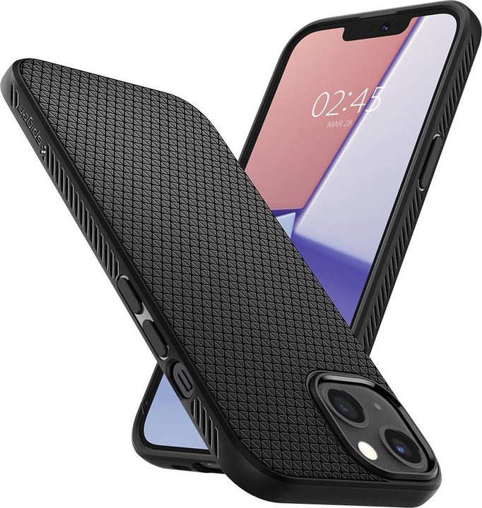 Actual product image Spigen ACS03519 Mobile Phone Protective Case 15.5 cm (6.1" ) Cover Black (Apple iPhone 13)