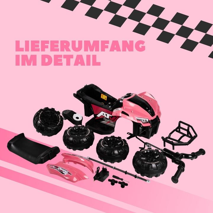 Actual product image Hermex Elektro-Quad für Kinder Kinderfahrzeug Elektrofahrzeug Spielzeug ATV (6 V)