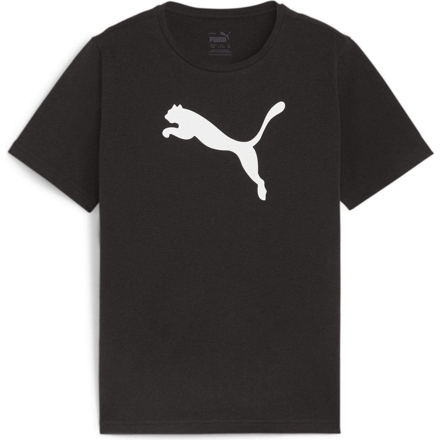Puma, Jongens, Sportief Shirt, TeamRISE Logo Jersey Katoen Jr (116), Zwart, 116