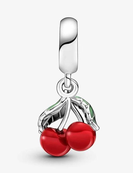 Actual product image Pandora Asymmetrical Cherry Fruit (Silver 925, Enamel)