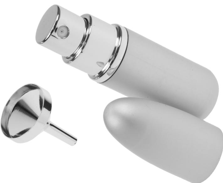 Immagine prodotto Nebulizzatore tascabile argento per 4 ml + imbuto argento in confezione regalo (Set di profumi)