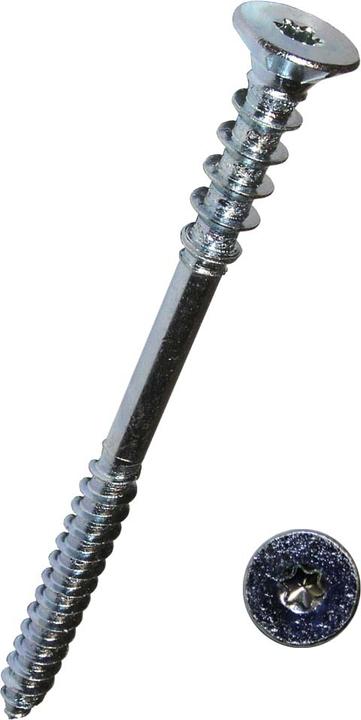 Actual product image Dresselhaus Adjustment screw countersunk head for I-star 6,0x120 mm galvanised 100 pcs. (100 Screws per piece)