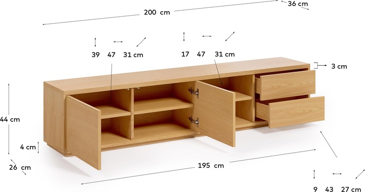 Actual product image Kave Home Abilen (36 x 200 cm)