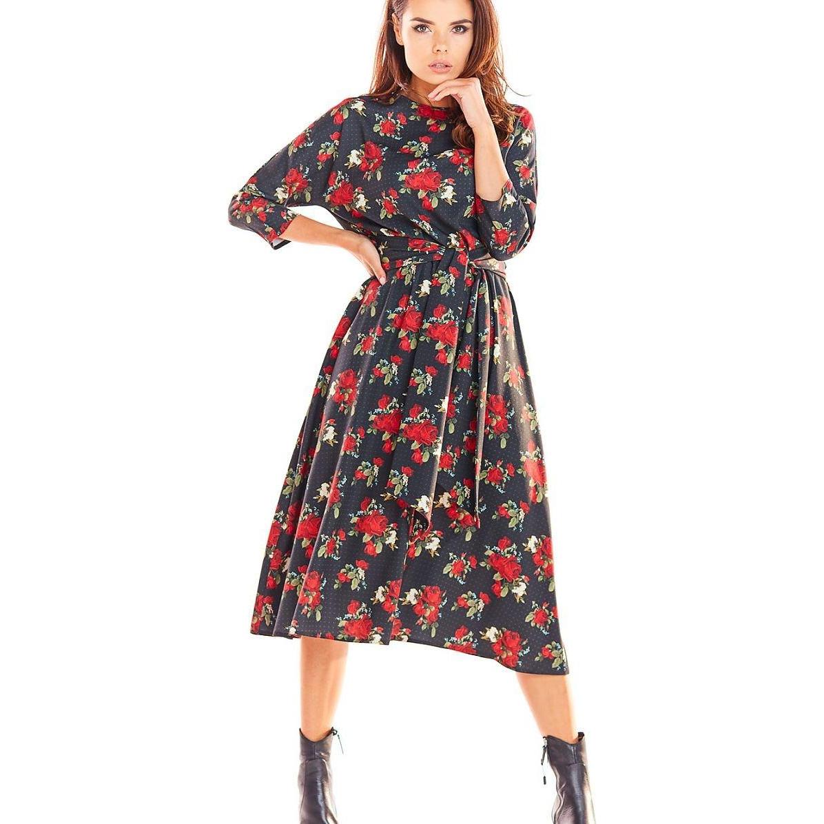 Awama, Damen, Kleider, Alltagskleid, Schwarz, (XL)