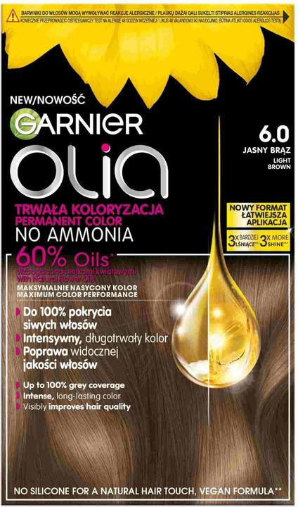 Produktbild Garnier Olia Haarfarbe 60 Hellbraun (Hellbraun)