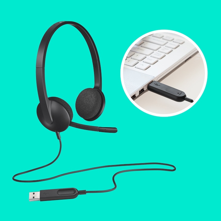 Image du produit Logitech H340 (Filaire, USB-A)