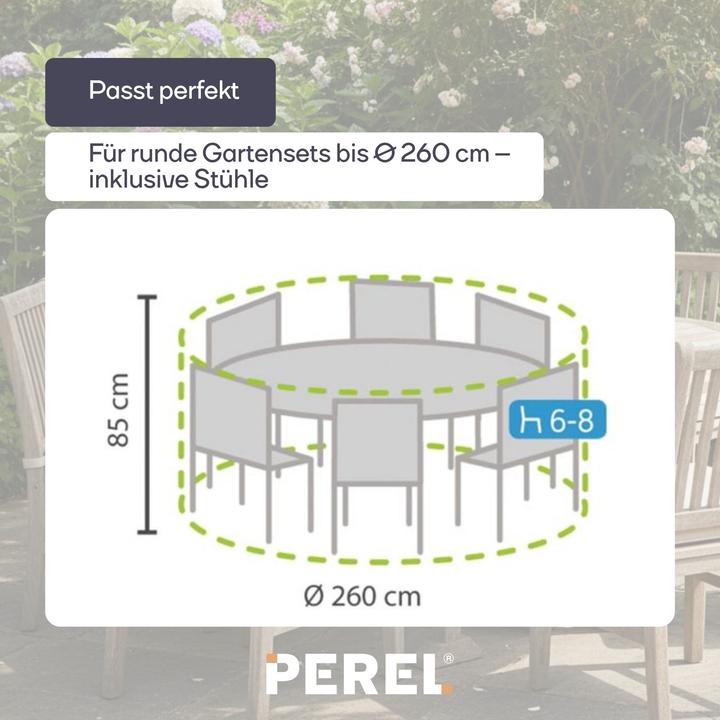 Image du produit Garden Lights Housse d'Extérieur pour Ensemble de Jardin Rond - Ø 260 cm