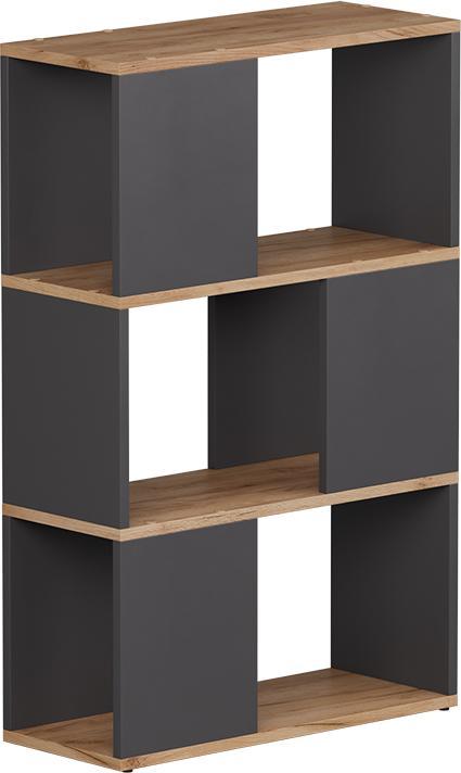 Vicco Raumteiler Eneos, Anthrazit/Goldkraft Eiche, 60 x 94 cm