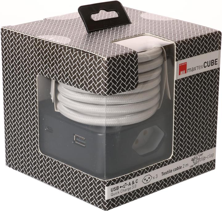 Produktbild Max Hauri Cube (3 x, Typ 13, USB-A, USB-C, 2 m)