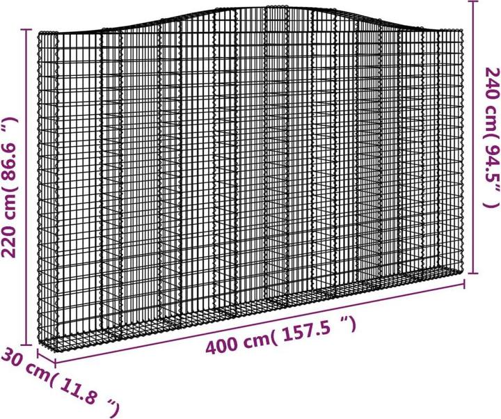 Produktbild vidaXL Gabionenkorb