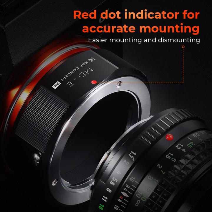 Immagine prodotto K&F Concept Adattatore K&F per obiettivi Minolta MD con attacco Sony E-mount (nuovo)