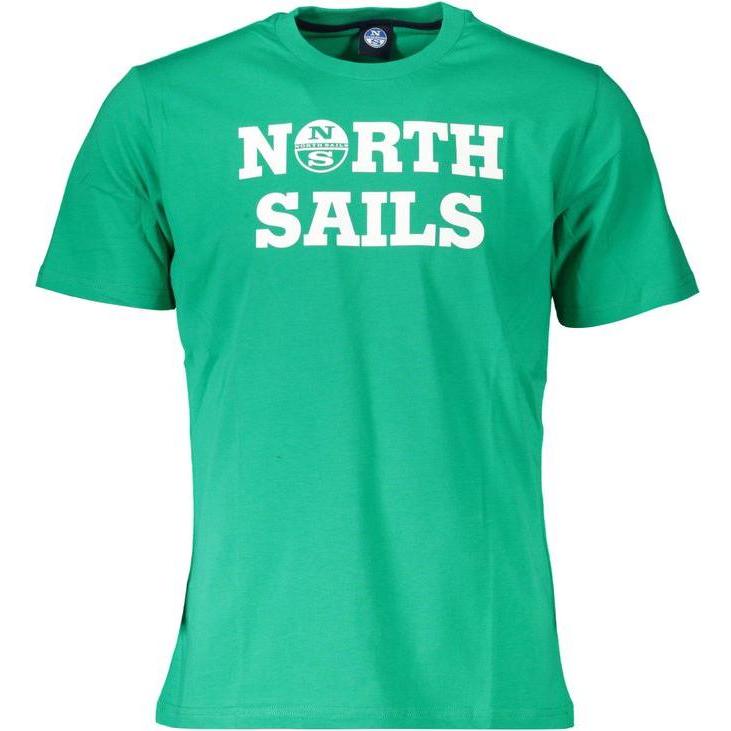 North Sails, Mannen, Sportief shirt, Verde Cotton Men T-Shirt (XL), Groen, XL