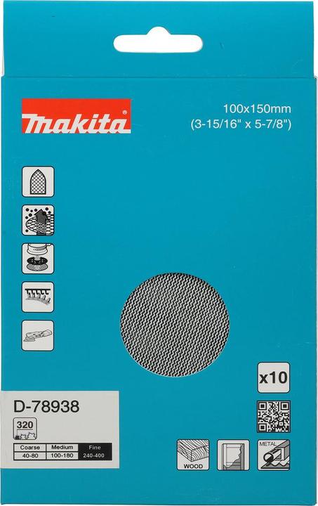 Actual product image Makita Netzschleifmittel 100x150 mm A320 - D (320)