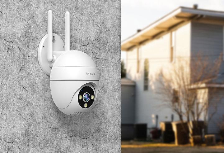 Produktbild 7links WLAN-Pan-Tilt-Outdoorkamera, 2K-Auflösung, Tracking, Nachtsicht, IP65 (2304 x 1296 Pixels)