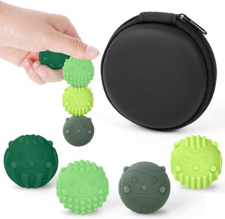 Activity Board Magnetische Fidget-Spielzeuge, 4 Anti-Stress-Bälle aus Silikon