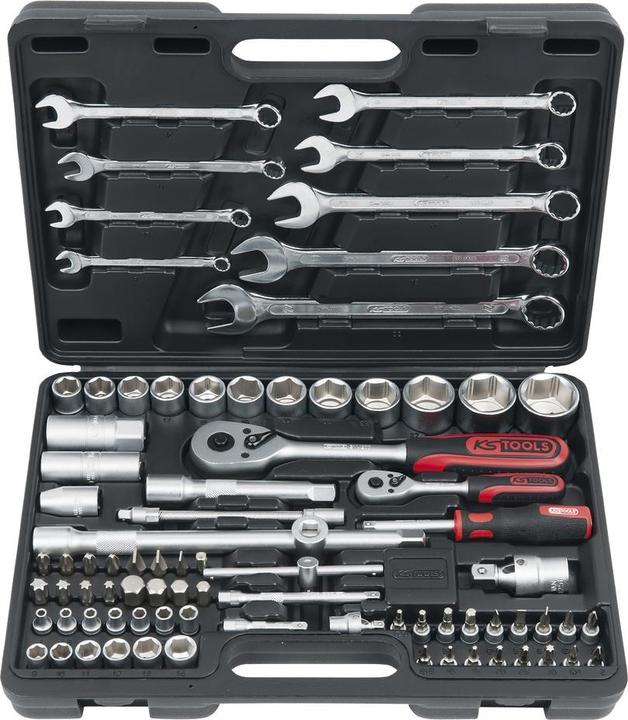 KS TOOLS 918.0660 1/2 Jeu de douilles 12 pans CHROME plus, longues 10