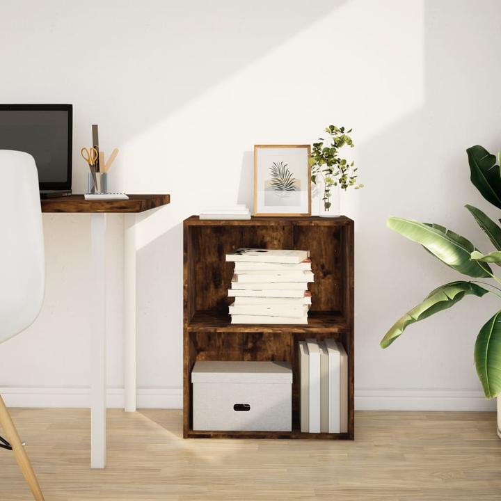 Produktbild vidaXL Bücherregal Regal Standregal Büroregal Aufbewahrungsregal Räuchereiche (30 x 60 x 77 cm)