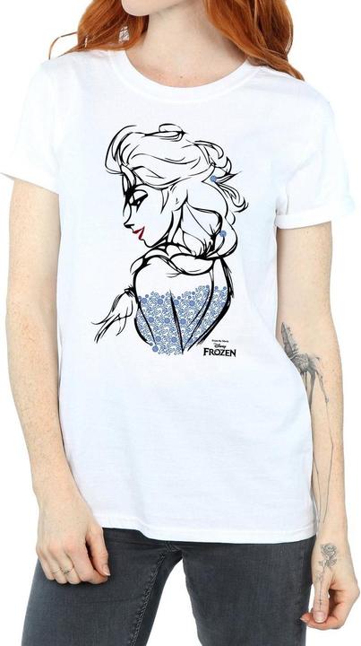 Produktbild Disney Frozen Elsa Skizze Baumwolle Boyfriend TShirt (L)