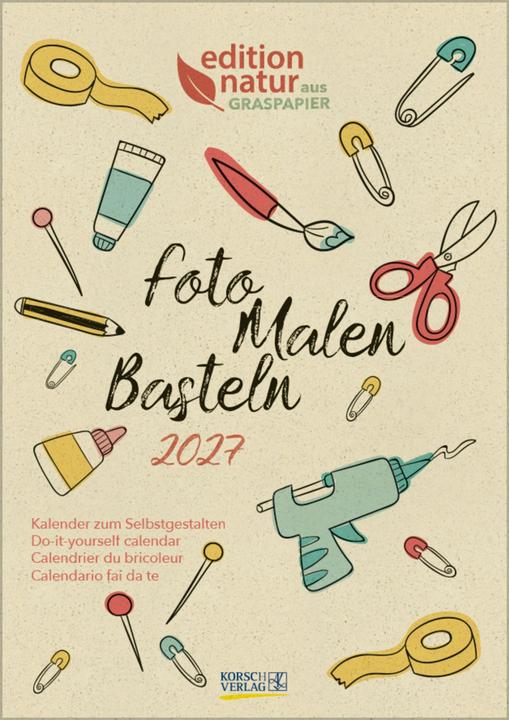 Produktbild Foto-Malen-BastelnBastelkalenderA4Graspapier2027 (A4)