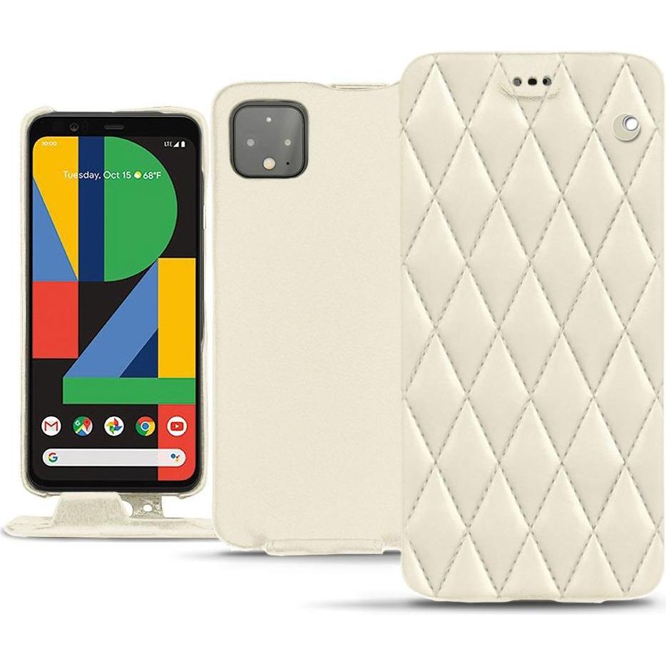 Noreve Lederschutzhülle vertikal (Google Pixel 4 XL), Smartphone Hülle, Weiss