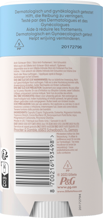 Productafbeelding Gillette Venus Satin Care Anti-Scrub Stick (48 ml, Intieme crème)