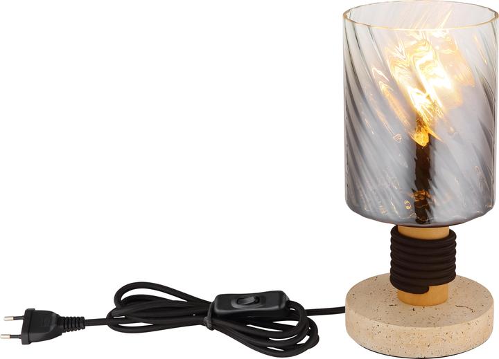 Produktbild Globo Osborne E27 Tischleuchte 40W Travertine-Optik, Beton Ø12cm 15777T (E27)