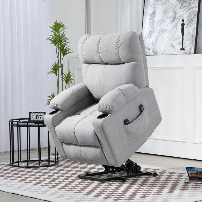 Actual product image Swisshandel24 Senior armchair with stand-up aid, electric, with 3 modes, 8 massage points, heating function