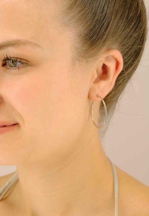 Actual product image Muau Creoles (750/18K white gold)