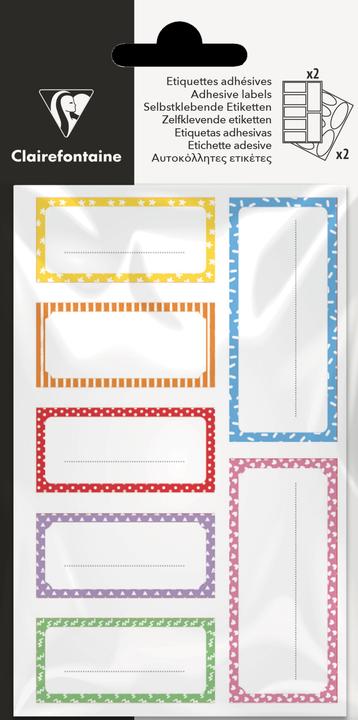 Image du produit Clairefontaine Etiquettes multicolores adhésives -