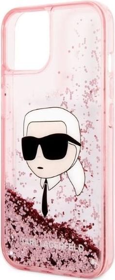 Produktbild Karl Lagerfeld KLHCP14SLNKHCP iPhone 14 6,1" ró?owy/pink hardcase Glitter Karl Head (Apple iPhone 14)