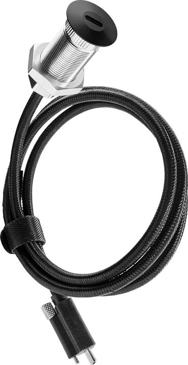 Actual product image Ochno Socket - USB-C outlet w. locking screw 1m cable in Black (1 m, USB 3.2 Gen 2)