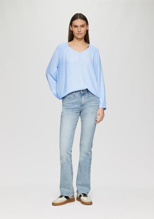 Actual product image S.Oliver Bluse Strukturierte Bluse aus Viskosemix mit Smok-Details (42)