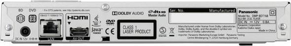 Image du produit Panasonic Dmp-Bdt168 (1 Go, Lecteur Blu-ray)