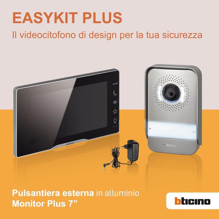 Image du produit Bticino Interphone vidéo plug-in pour maison individuelle, extensible pour deux familles (Filaire)