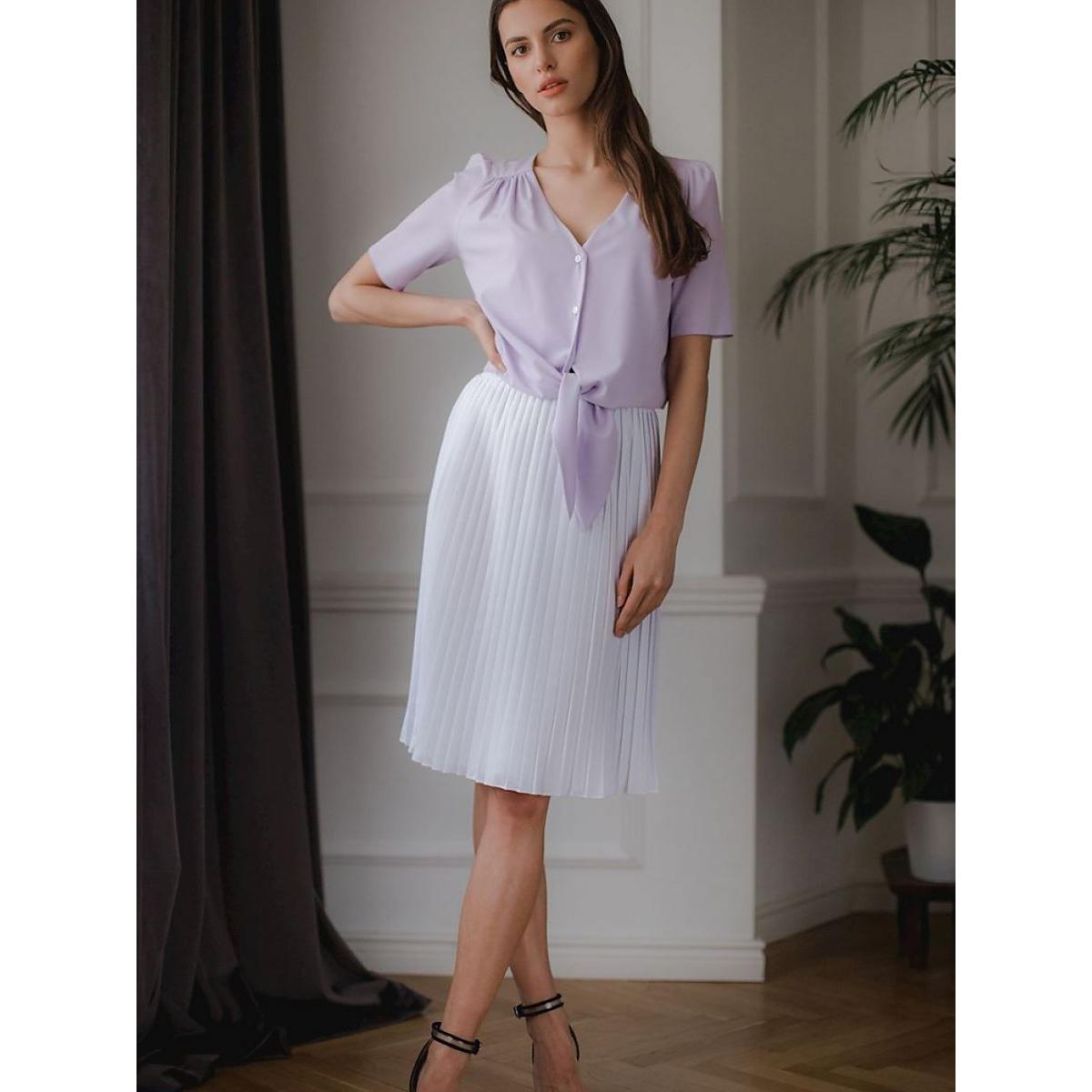 Lenitif, Damen, Hemd, Kurzarm Hemd, Violett, (M)