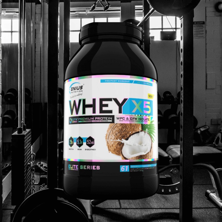 Actual product image Genius Nutrition Whey-X5 (Choco Coconut, 1 pcs., 2000 g)