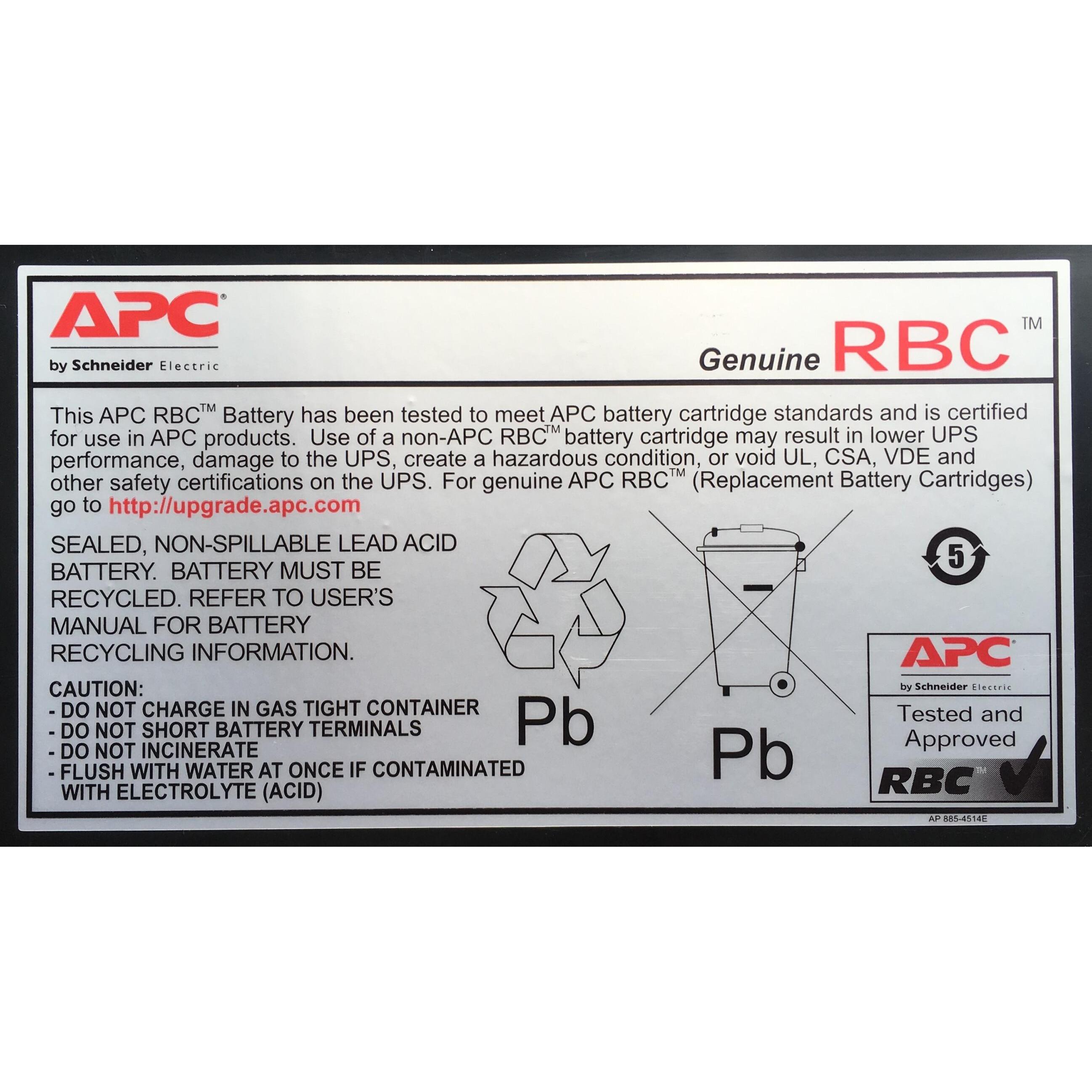 APC Replacement Battery Cartridge #47, Accessori per UPS