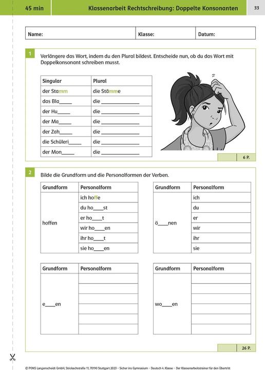 Produktbild Sicher ins Gymnasium: Klassenarbeitstrainer für den Übertritt Deutsch 4. Klasse (Deutsch, 2023)