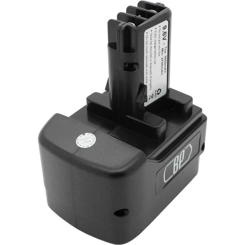 AccuCell, Werkzeugakku + Ladegerät, Werkzeugakku NiMH 9,6V 3,0Ah ersetzt Metabo 63177500 (9.6 V)