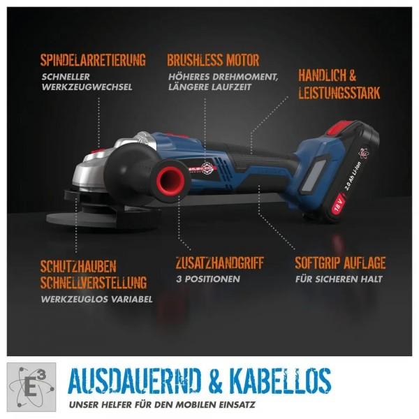 Actual product image Güde - Cordless angle grinder WS 18-0 BL (125 mm)