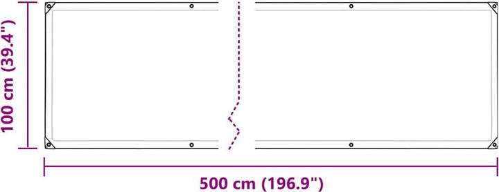 Produktbild vidaXL Transparente Plane mit Ösen 1x5 m Polyethylen durchsichtige Plane (100 x 500 cm)