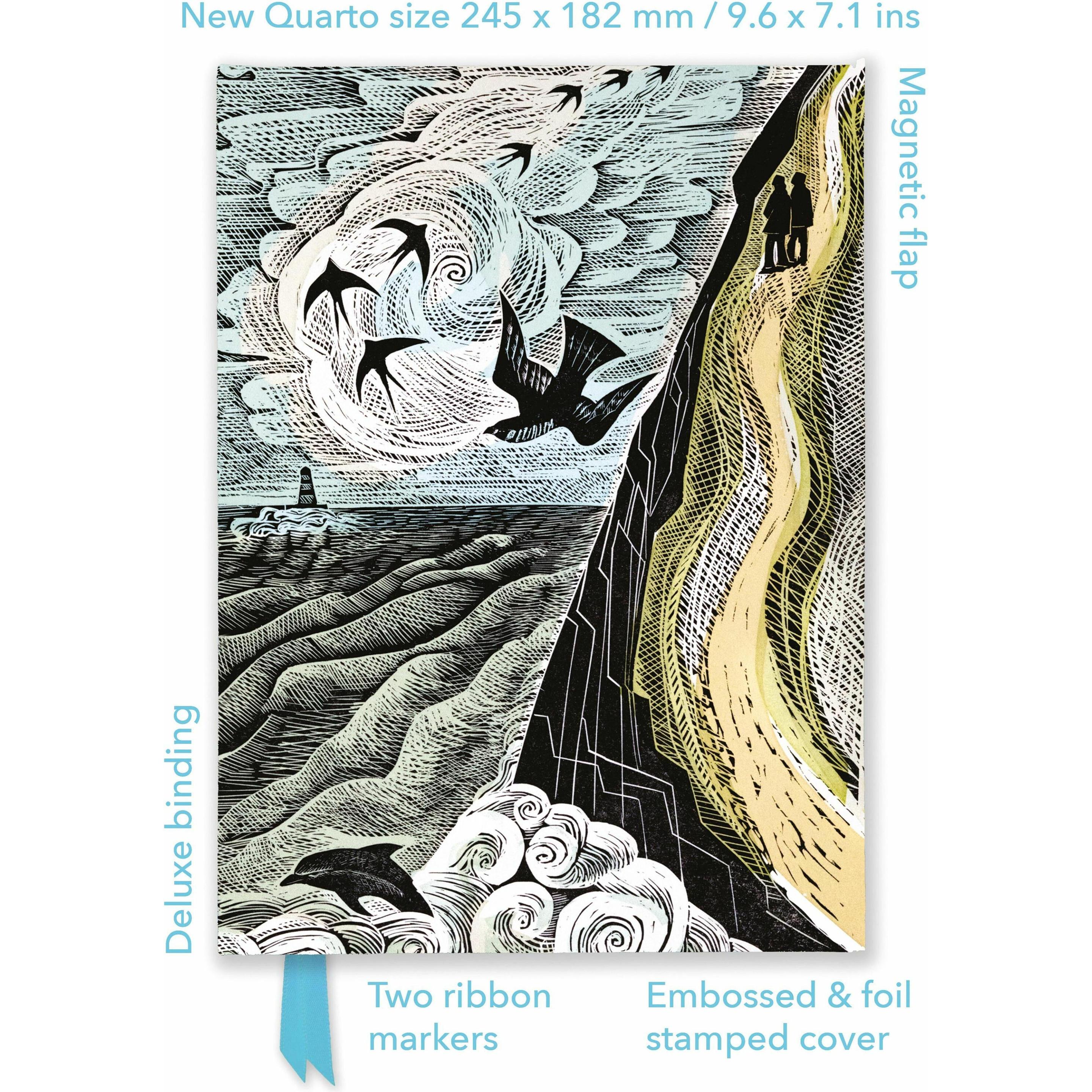 Flame Tree, Heft + Block, Angela Harding: Cornish Path (Foiled Quarto Journal) (Liniert, Harter Einband)
