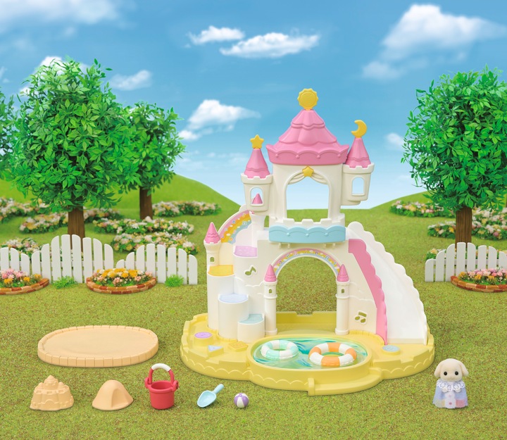 Produktbild Sylvanian Families Erlebniskindergarten Sandkasten und Pool mit Figur