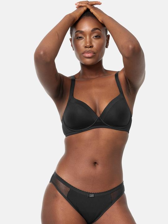 Actual product image DIM Slip Lace Medium Black with Mesh Detail (M)