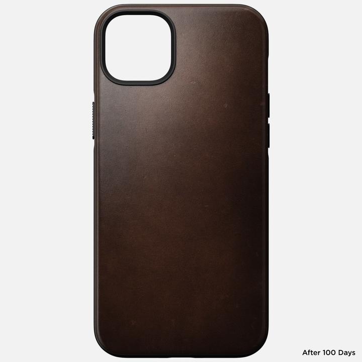 Actual product image Nomad Back Cover Modern Leather Horween iPhone 14 Plus Brown (Apple iPhone 14 Plus)