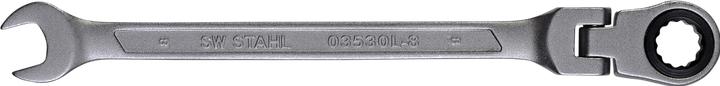 Image du produit SW-Stahl 03530L-8 Clé à cliquet 8 mm I Clé polygonale articulée I 72 dents I Clé à fourche (8 mm)