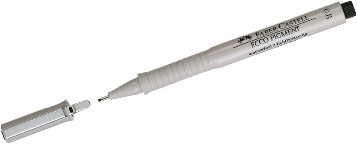 Productafbeelding Faber-Castell Pigmentvoering ECCO PIGMENT 0,8 mm, zwart (Zwart, 1 x)