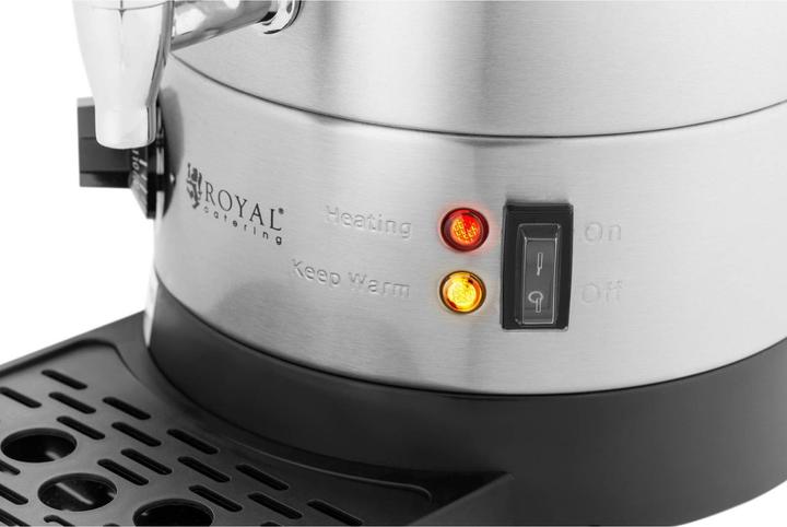 Actual product image Royal Catering Kettle - 6.1 L - 1500 W - drip tray - silver