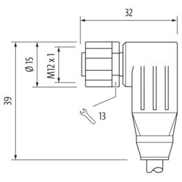 Murr Elektronik Murrelektronik 7005-17061-6641000 Sensor-/Aktor-Steckverbinder, unkonfektioniert, Cavo + Spina elettrica