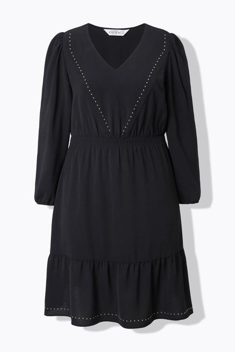 Image du produit Studio Untold Robe évasée à col en V et rivets (46)